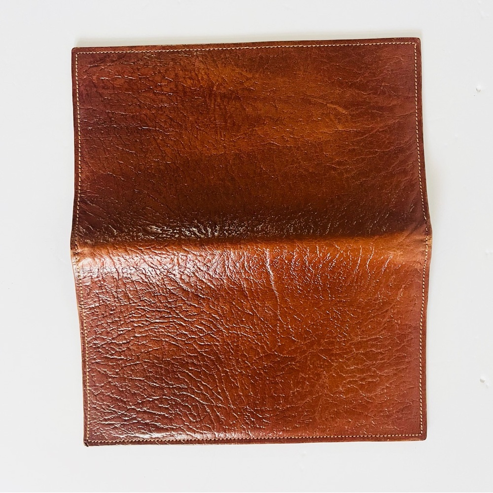 Vintage Leather Wallet + Princess Gardner Key Case Brown Green - Picture 9 of 15